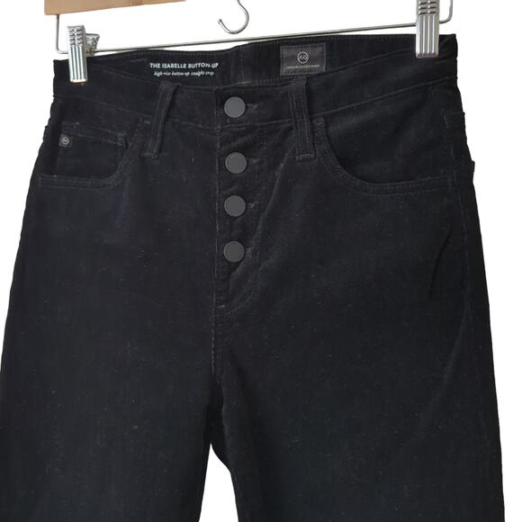 AG Adriano Goldschmied Isabella Button Up Corduroy Pants Size 26 High Rise - Picture 1 of 6